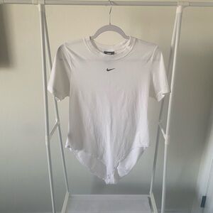 Nike White Crew Neck Bodysuit
